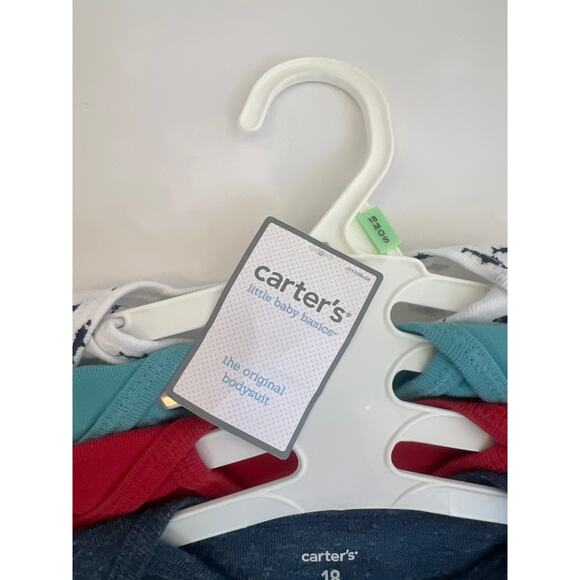 CARTERS LITTLE BABY BASICS THE ORIGNAL BODYSUIT ONESIS 4-PACK 18 MO NWT - Picture 2 of 8